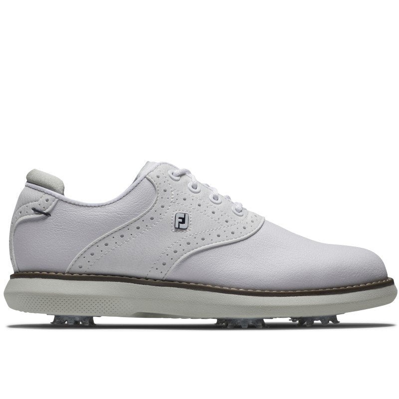 FootJoy Junior Traditions Golf Shoes – White/White/Grey