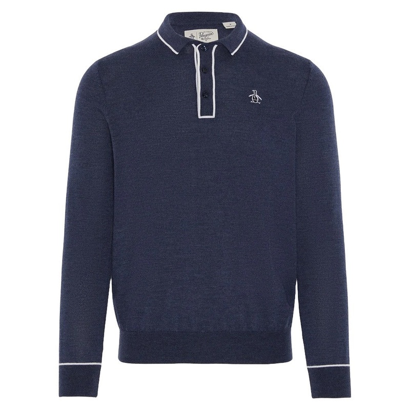Original Penguin Longsleeve Veronica Golf Sweater Black Iris – FA24 Women