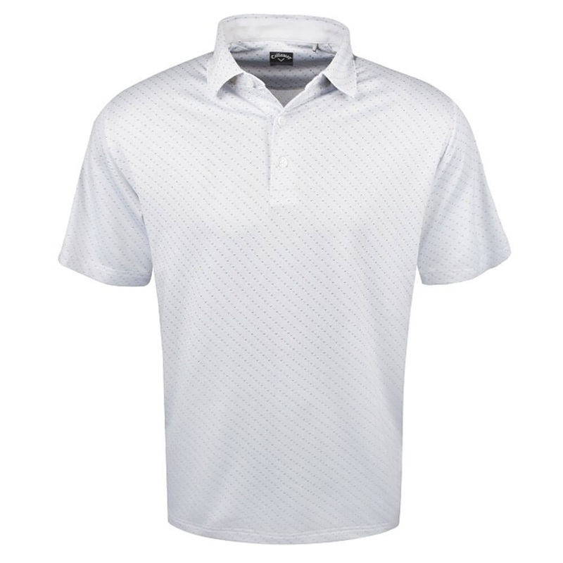 Callaway Swing Tech Allover Chevron Golf Polo Bright White – SS25 Men