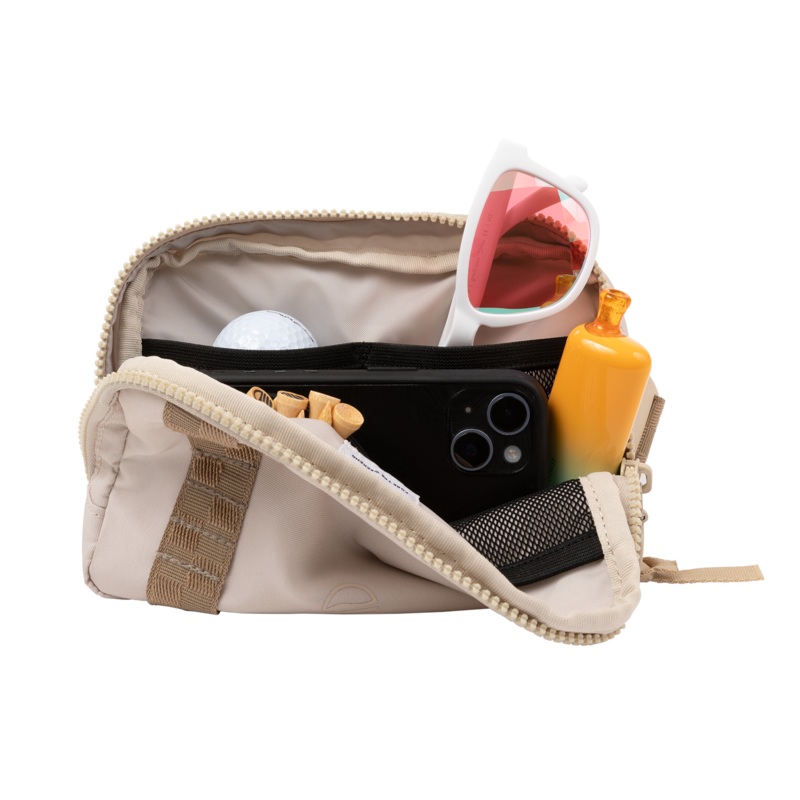 Sunday Golf Spill The Tee Belt Bag | Toasted Almond