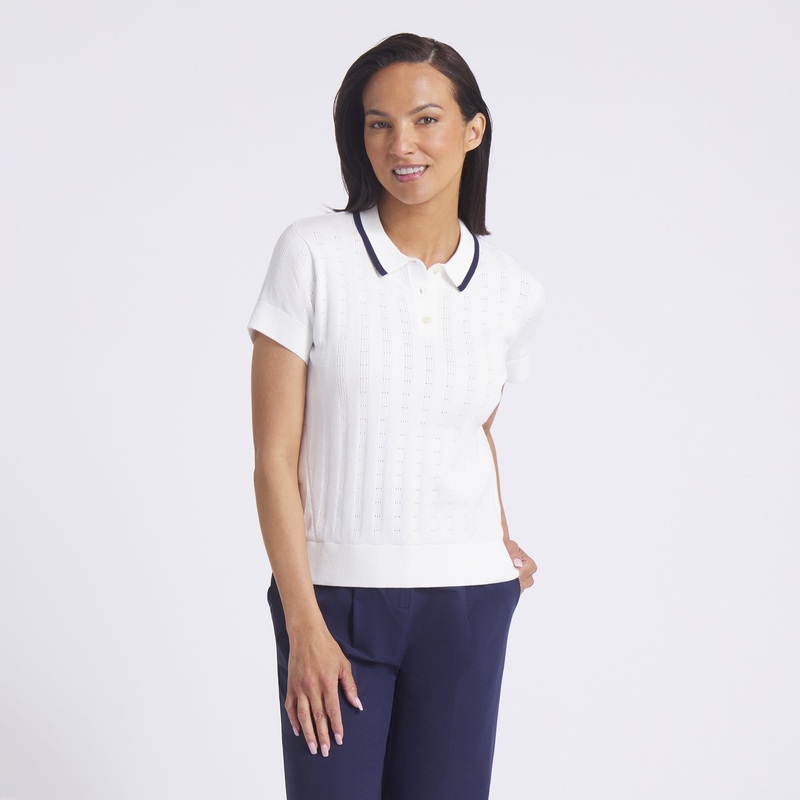Women’s AP Pointelle Golf Polo