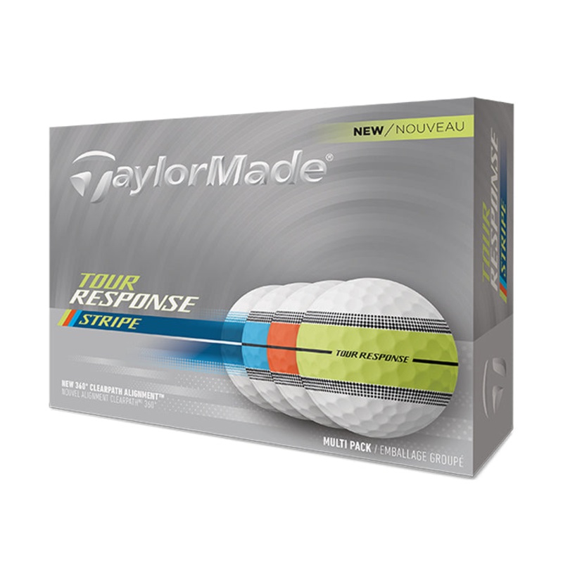 Taylormade Tour Response Stripe Golf Balls – Neon Multi