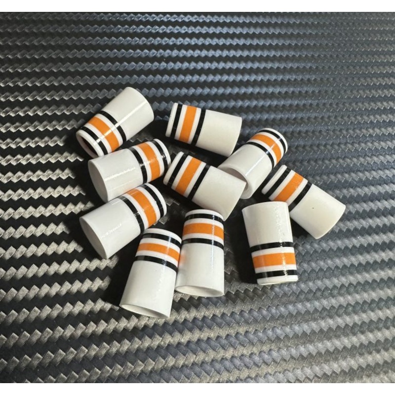Custom Iron Ferrules 10 Pack – White/Black/Orange