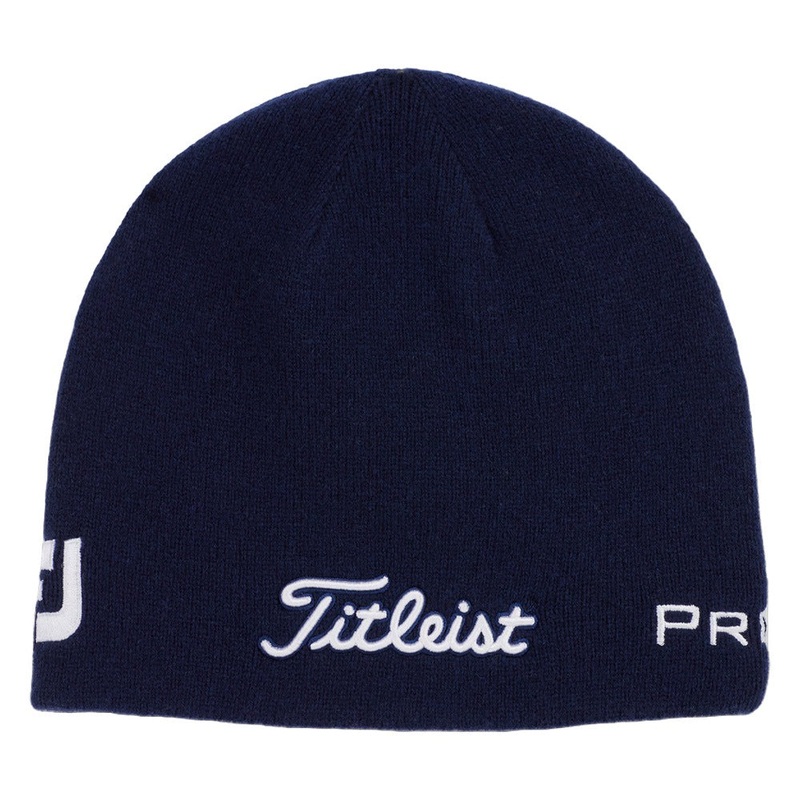 Titleist Tour Merino Golf Beanie Navy/White – FW24