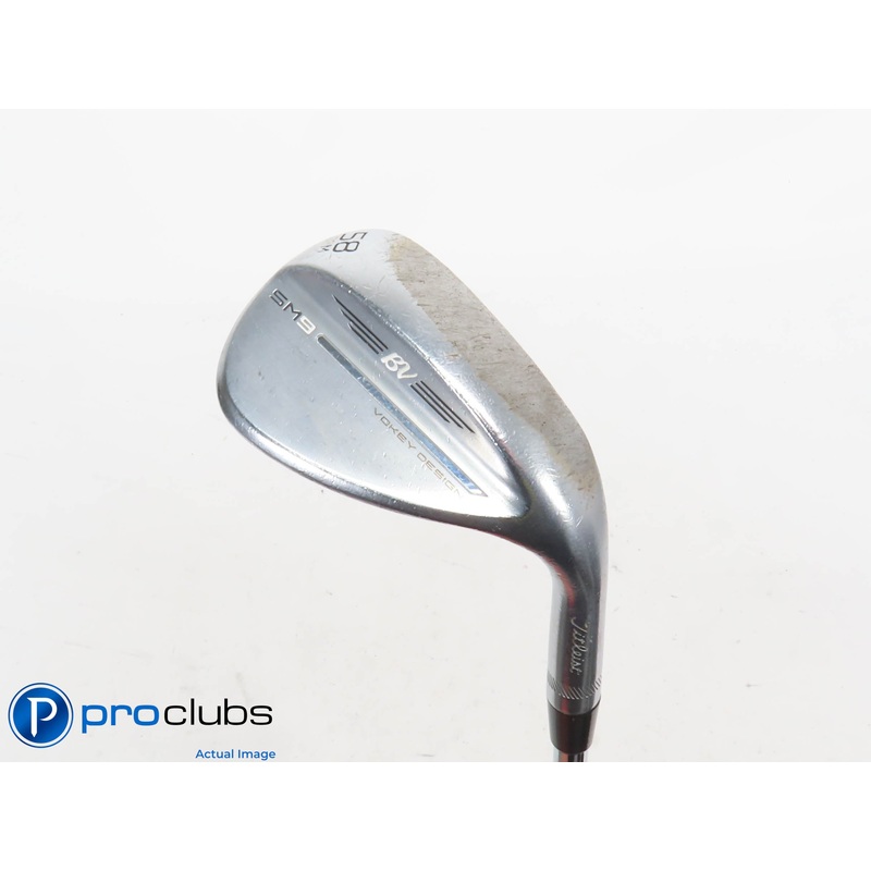 Titleist Vokey SM9 M-Grind 58*(8*) Chrome Wedge – Vokey Wedge Flex – 417708