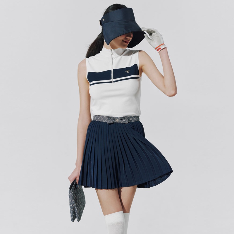 AOW PATTERN COMBI PLEATS SKIRTS