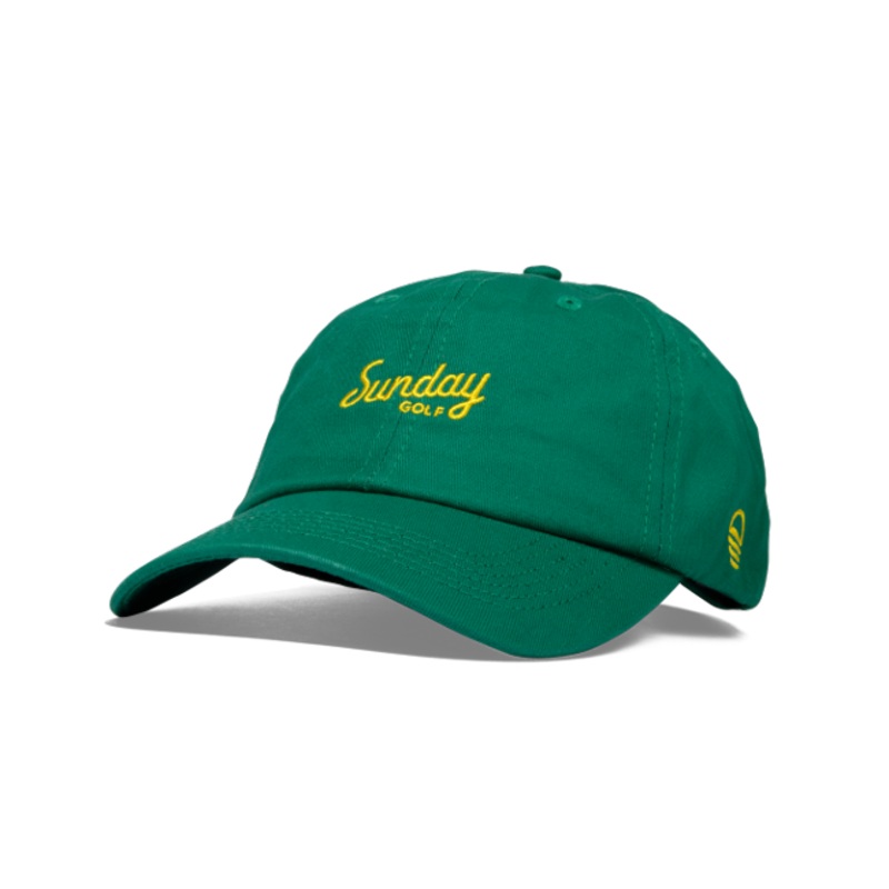 Sunday Golf Dad Hat | Green & Yellow