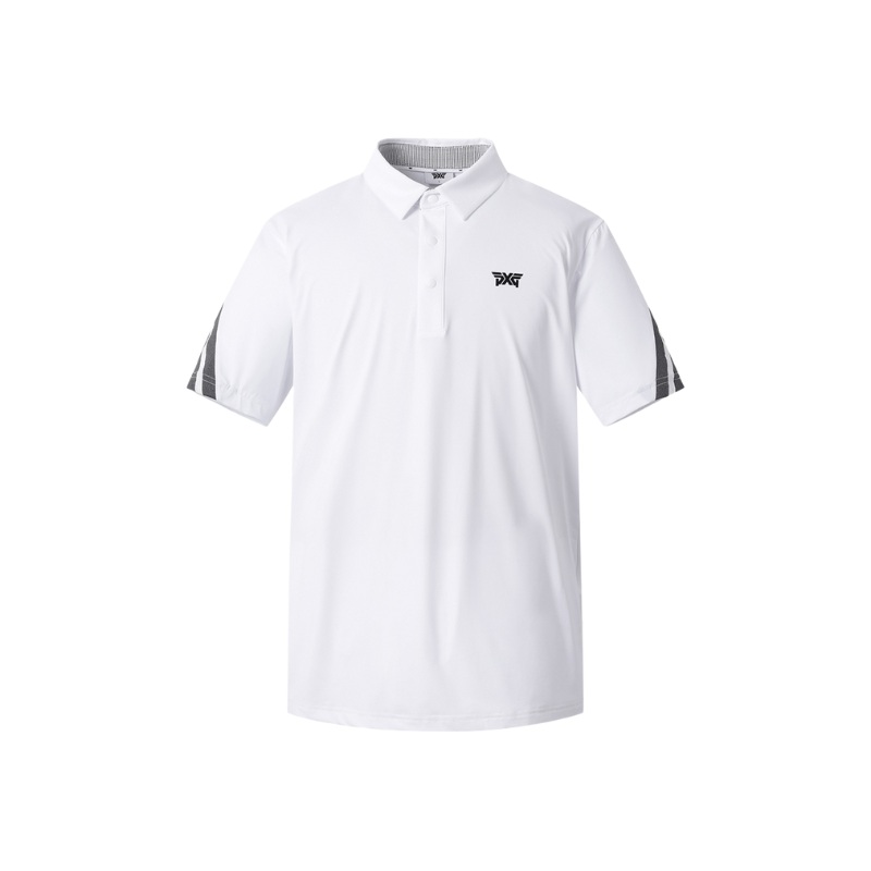 PXG KOREA MEN SUMMER SHOULDER POINT COLLAR SHORT-SLEEVE