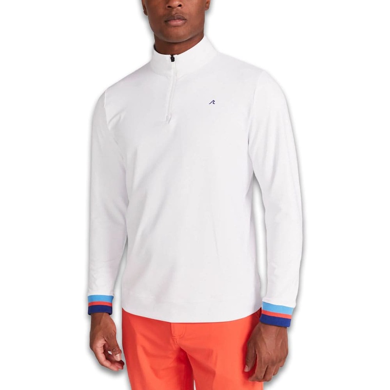 Redvanly Hayden Quarter Zip Golf Pullover Bright White – SS24 Men
