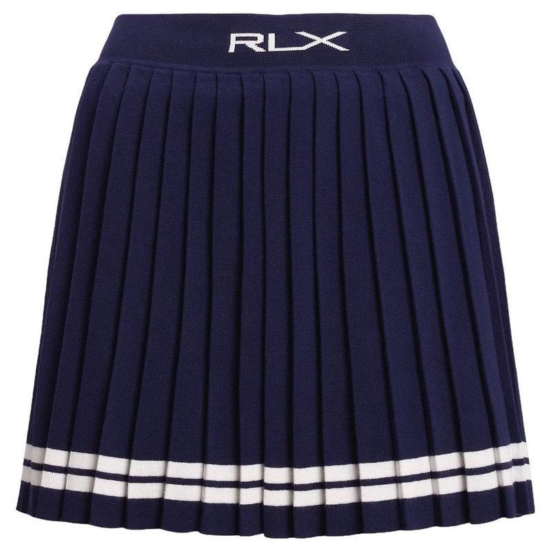 Ralph Lauren Cotton Blend Pleated Cricket Golf Skort Refined Navy/Ceramic White – SP25 Women