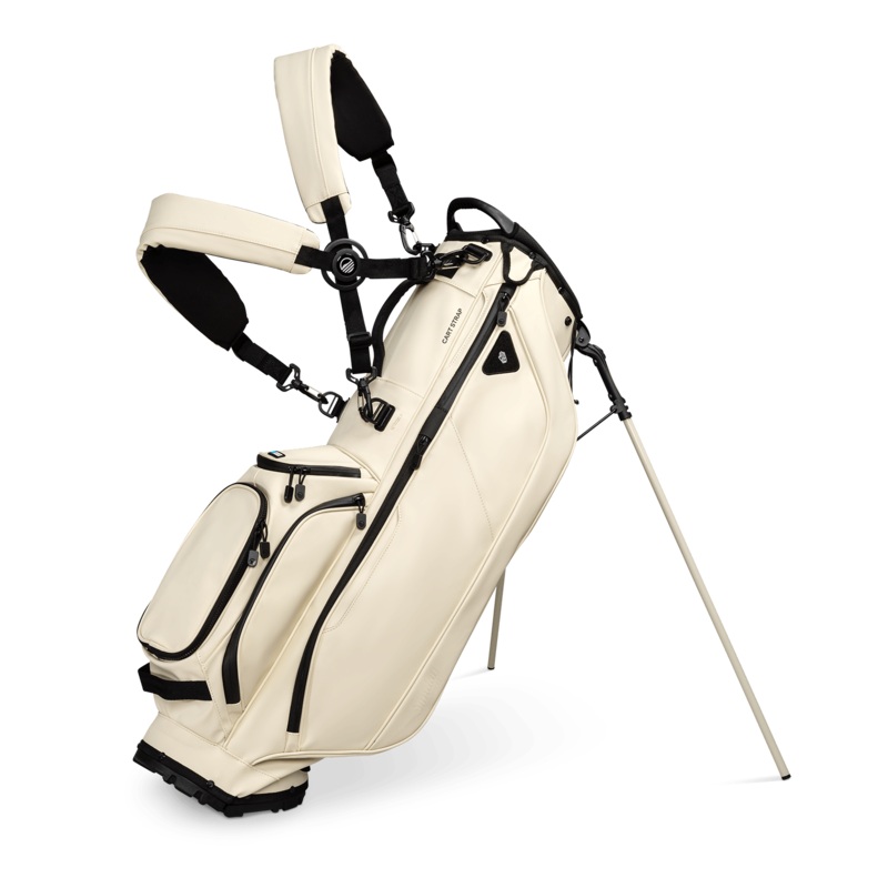 Sunday Golf Ryder S-Class | Cream Vegan Leather Full Size Stand Bag