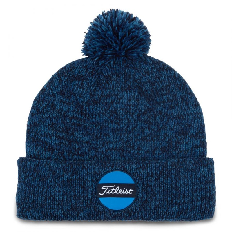 Titleist Junior Boardwalk Pom Pom Golf Beanie Hat – Heather / Blue