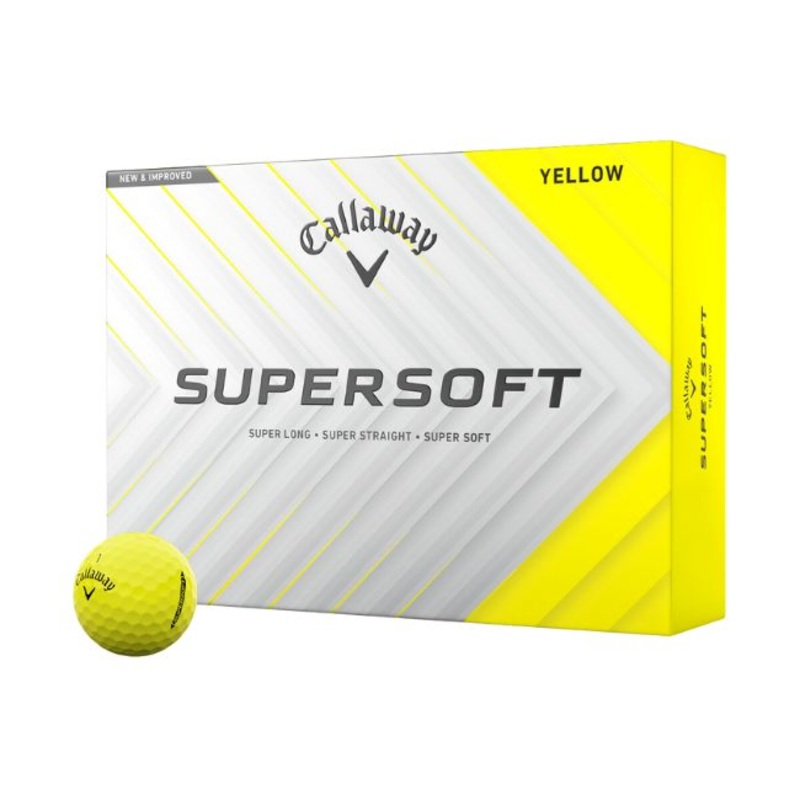Callaway SuperSoft Yellow Golf Balls 2025 (1 Dozen)