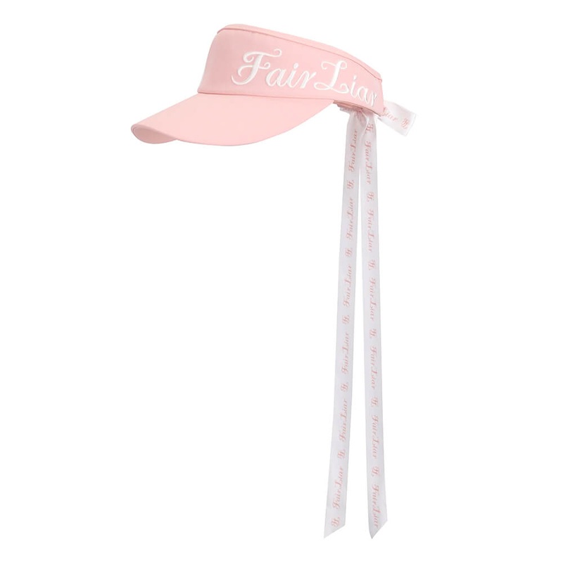 Fairliar Side Logo Wide Ribbon Golf Visor Pink – SS25 Women