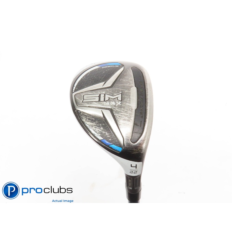 TaylorMade SIM MAX Rescue 22* 4 Hybrid – Ventus Blue 5-A Senior Flex – 432749