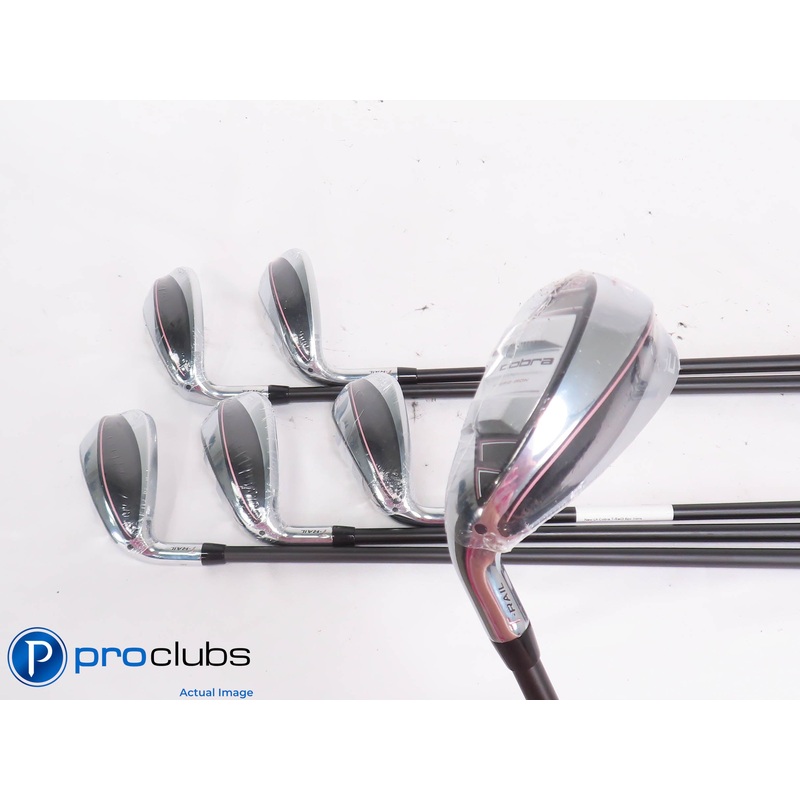 NEW Left Handed Ladies Cobra ’23 T-RAIL 7-PW,GW,SW Hybrid IRON SET – Ladies Flex