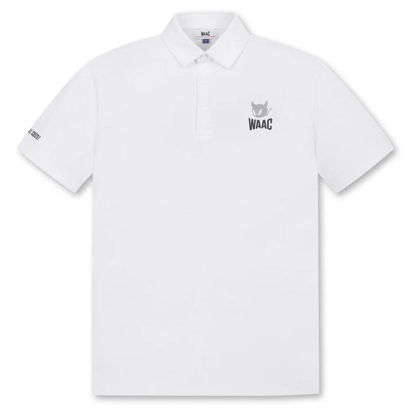 WAAC Essential Pique Golf Polo White – SP25 Men