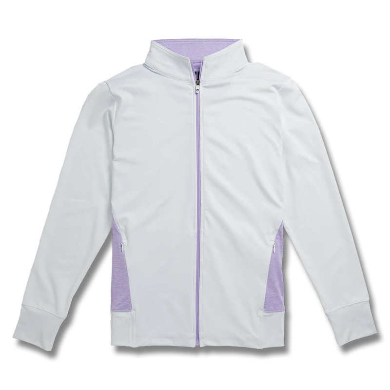 FootJoy Full Zip Midlayer Golf Jacket White/Orchid Heather – FW20 Women