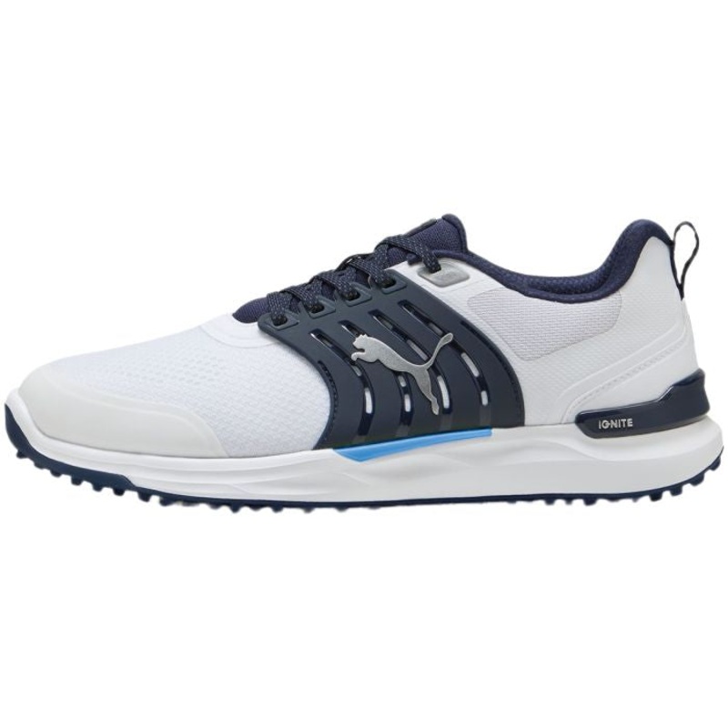 Puma Men’s Ignite Elevate 2 Spikeless Golf Shoes – Puma White/Deep Navy