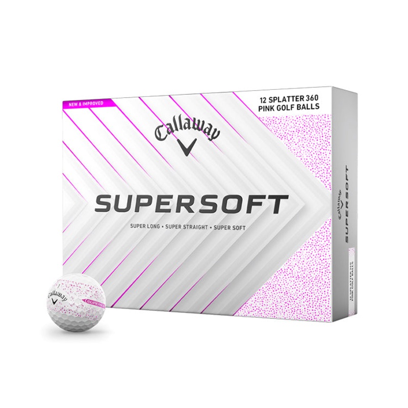 Callaway Supersoft 360 Splatter Golf Balls – Pink