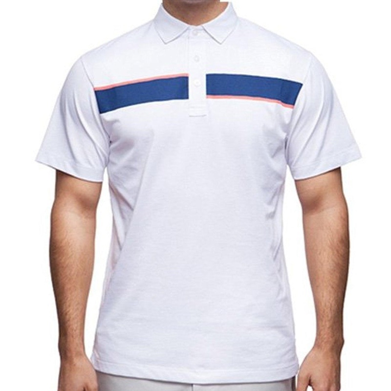 Devereux Jonah Golf Polo White/Navy/Calypso Coral – SS16 Men