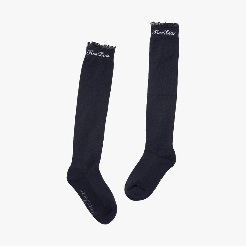 Fairliar Women Frill Knee Socks
