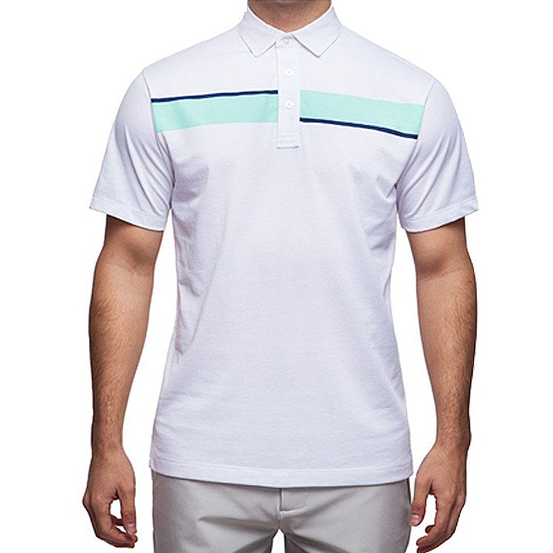 Devereux Jonah Golf Polo White/Aqua/Navy – SS16 Men