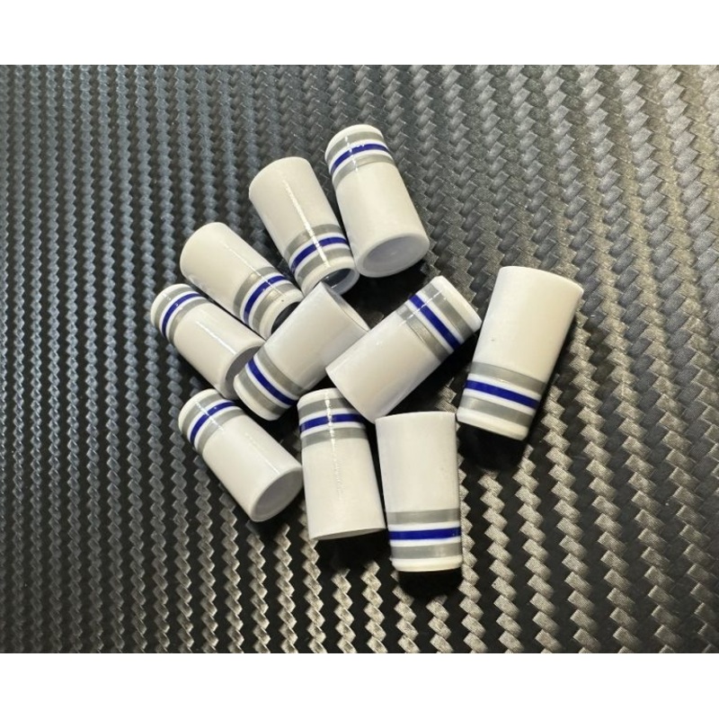 Custom Iron Ferrules 10 Pack – Blue/White/Gray