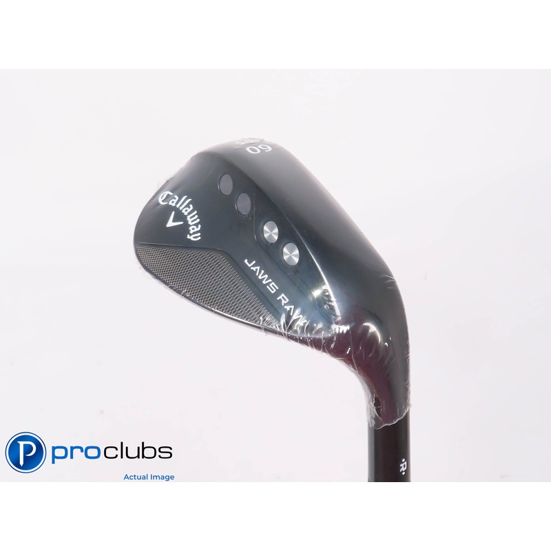 New! Callaway Jaws Raw Black S-Grind 60*(10*) Wedge – TT Elevate X-Flex – 447619