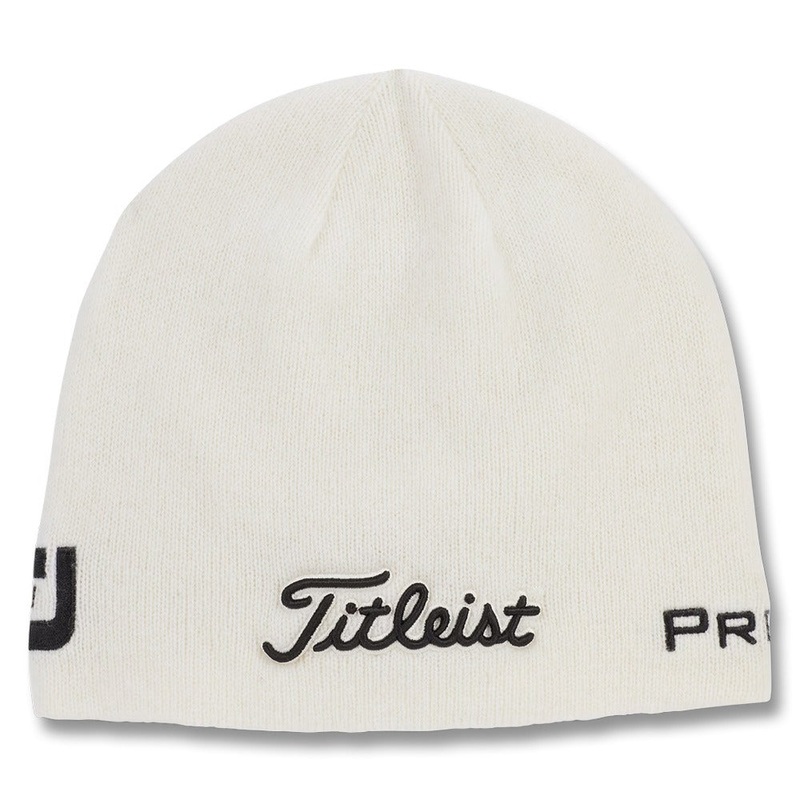 Titleist Tour Merino Golf Beanie White/Black – FW24