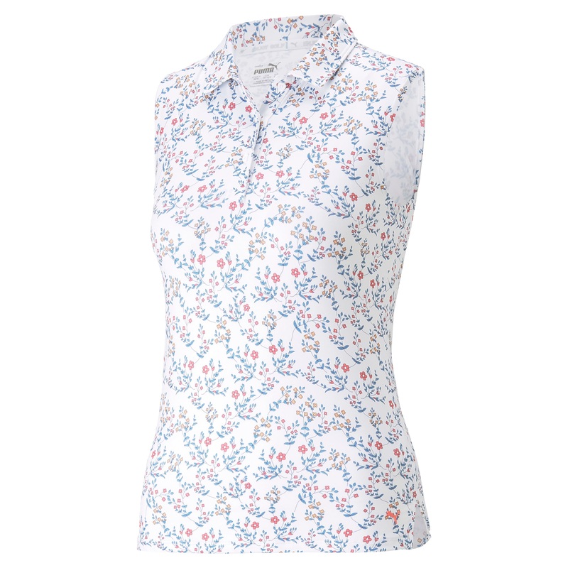 Girl’s MATTR Micro Floral Sleeveless Golf Polo