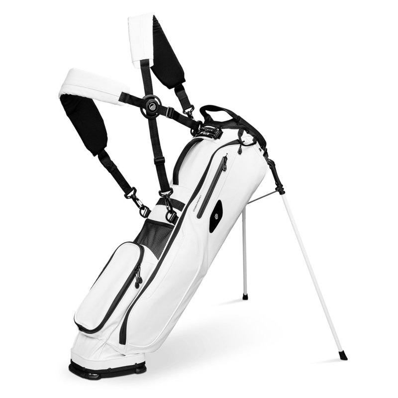 Sunday Golf El Camino S-Class | White Vegan Leather Mid Size Stand Bag