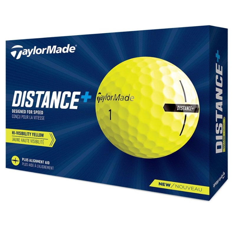 Taylormade Distance+ Golf Balls – Yellow