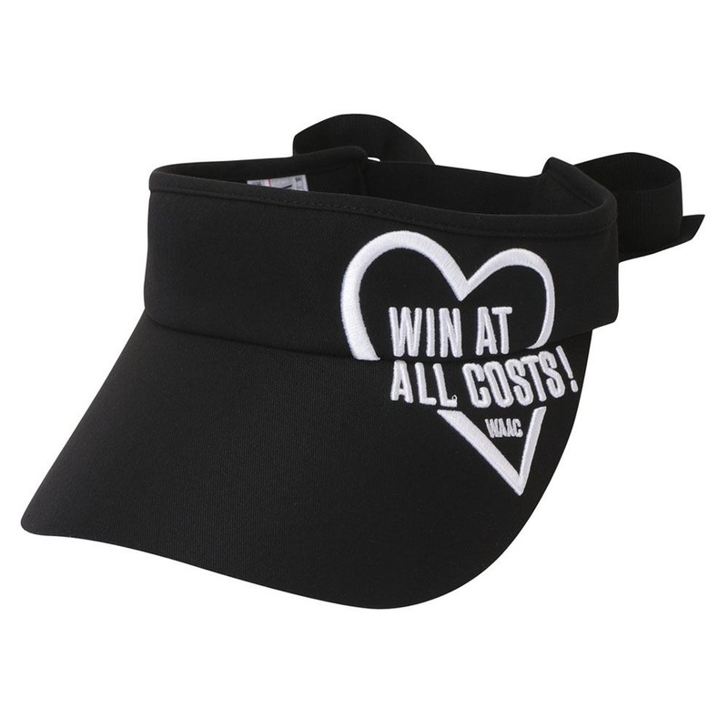 WAAC Heart Logo Sun Golf Visor Black – 23 Women