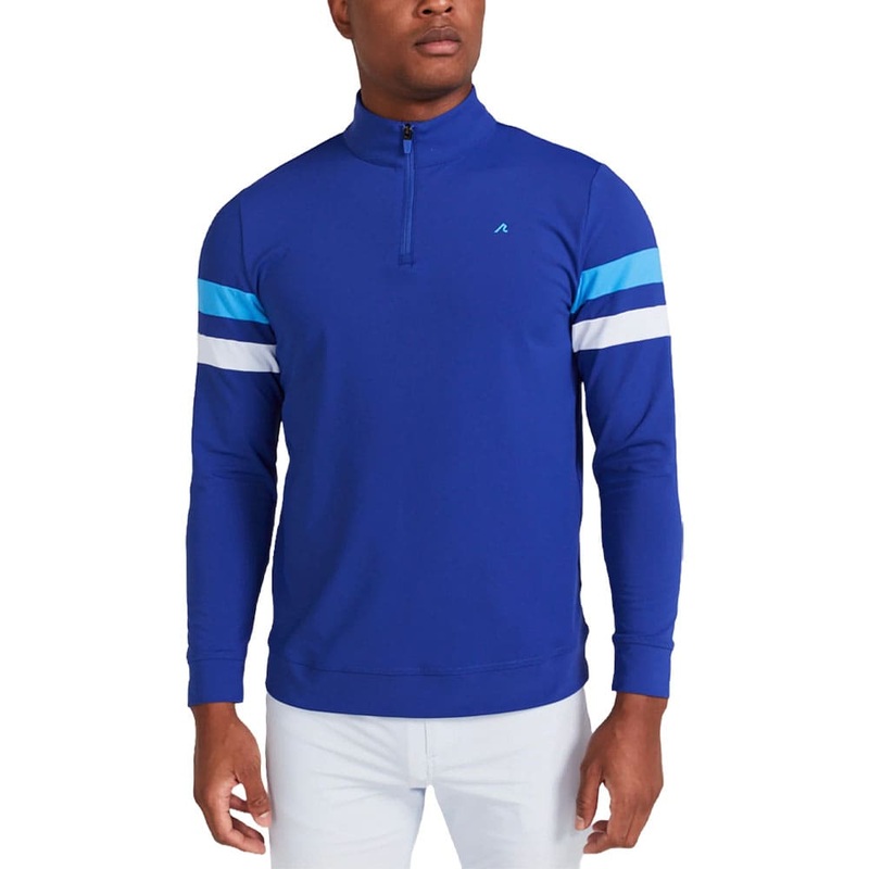 Redvanly Wilson 1/4 Zip Golf Pullover Mazarine Blue – SS24 Men