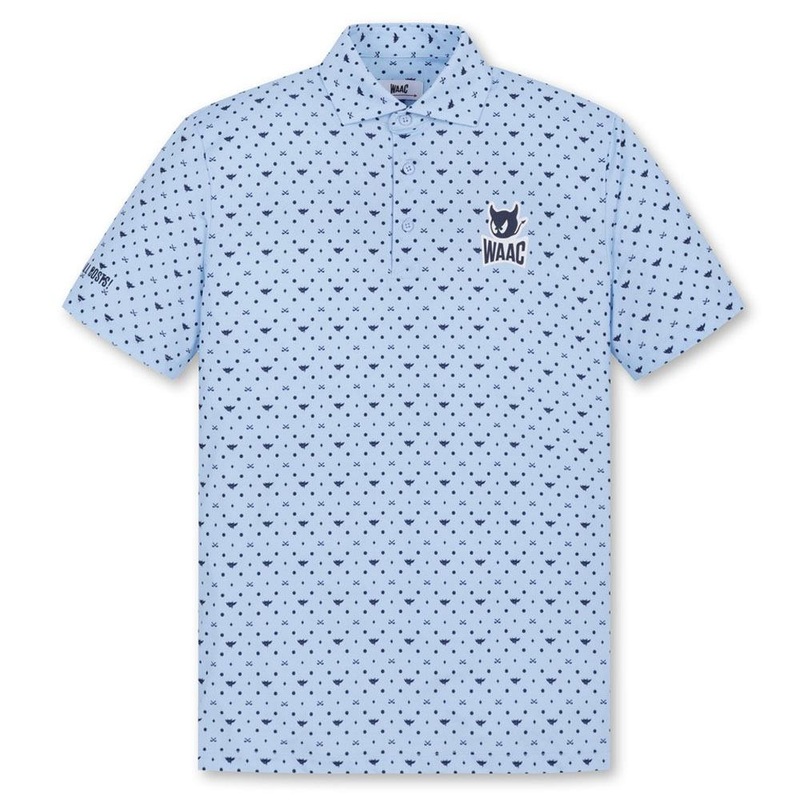 WAAC Flying WAACKY Dot Golf Polo Light Blue – FW24 Men