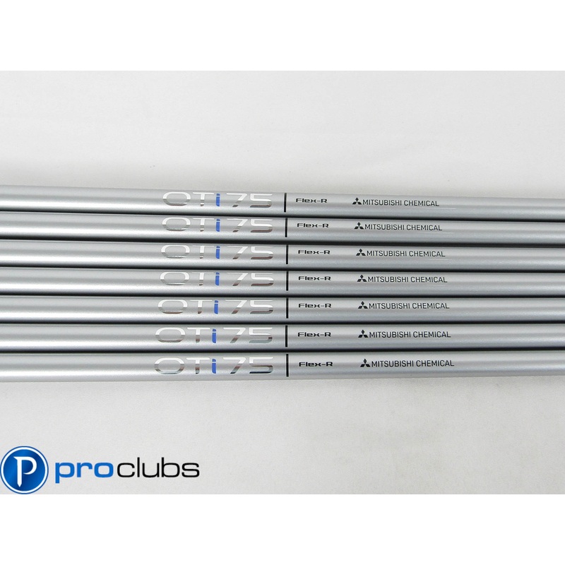 7pc NEW MITSUBISHI CHEMICAL OTi 75 REGULAR FLEX GRAPHITE IRON SHAFTS .370 446599
