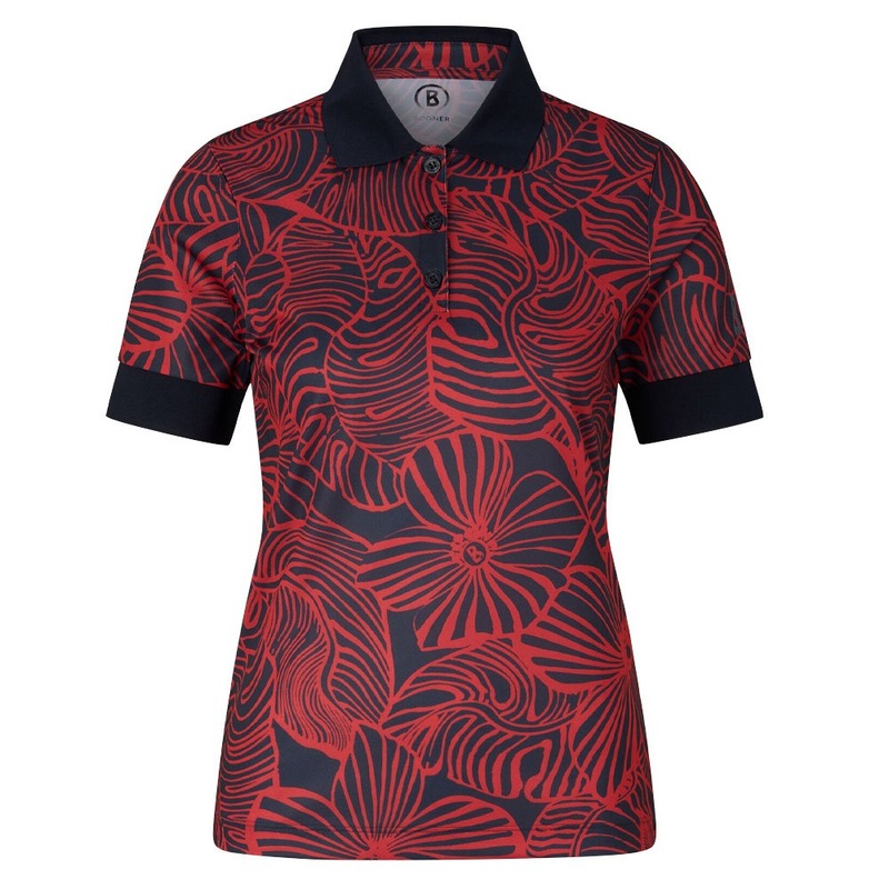 Bogner Deloris Golf Polo Red/Navy Blue – SS24 Women