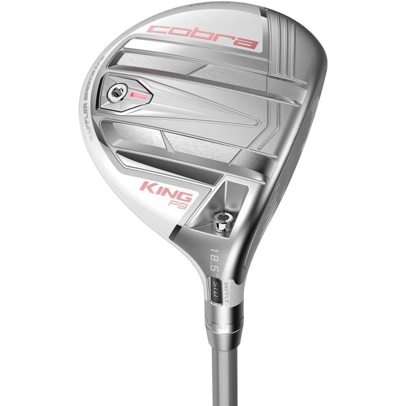New Ladies Cobra King F9 18.5 Degree 3-4 Fairway Wood White/Pink W/Headcover