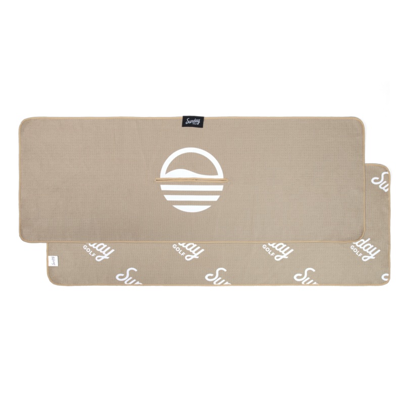 Sunday Golf Classic Golf Towel | Toasted Almond