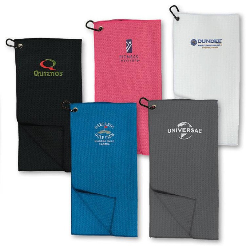 Custom Logo Golf Waffle Towel 18″