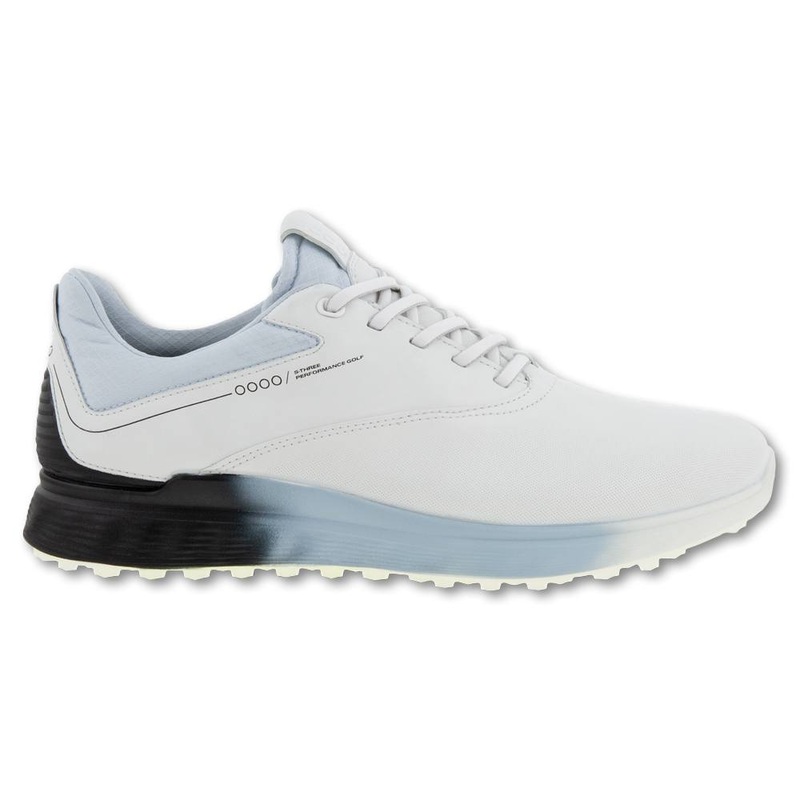 ECCO S-Three GTX Spikeless Golf Shoes White/Black/Air – SS23 Men