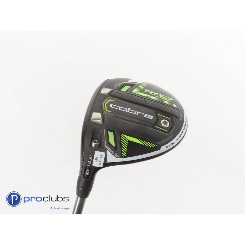 Left Handed Cobra KING RAD Speed 14.5* 3 Wood Blk/Trb- Helium Regular Flex333811