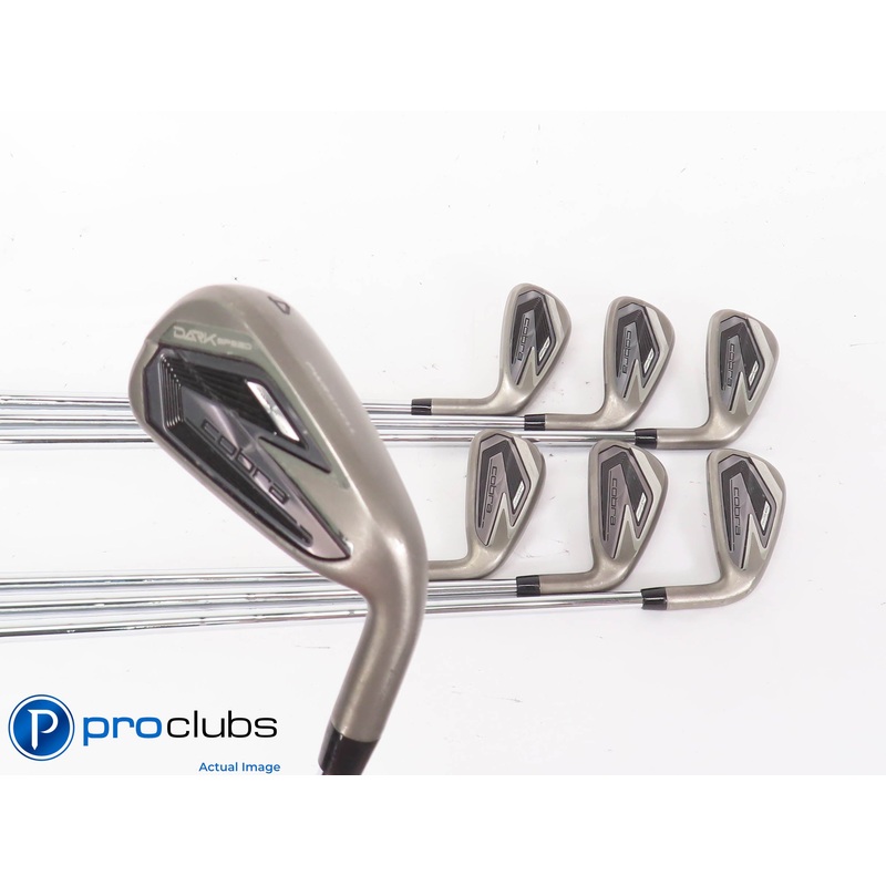 Nice Cobra DARKSPEED 4-PW IRON SET -KBS $Taper 120 Stiff Flex Steel +1/2″ 443114