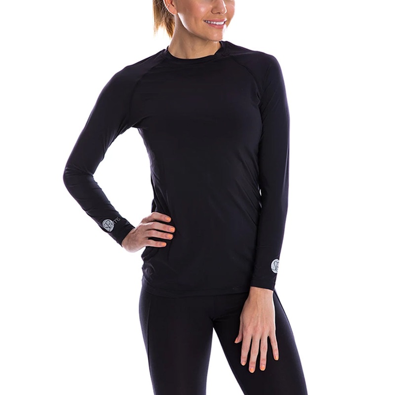 SParms Sun Protect+ UV/Sun Protection Round Neck Golf Shirt Black – SS19 Women