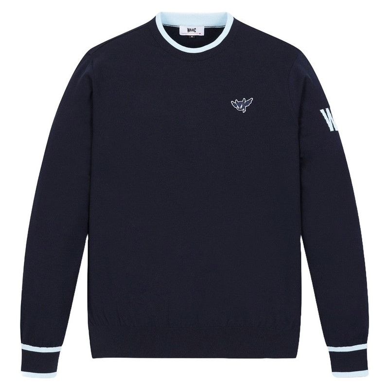 WAAC Solid Crewneck Golf Sweater Navy – 24 Men