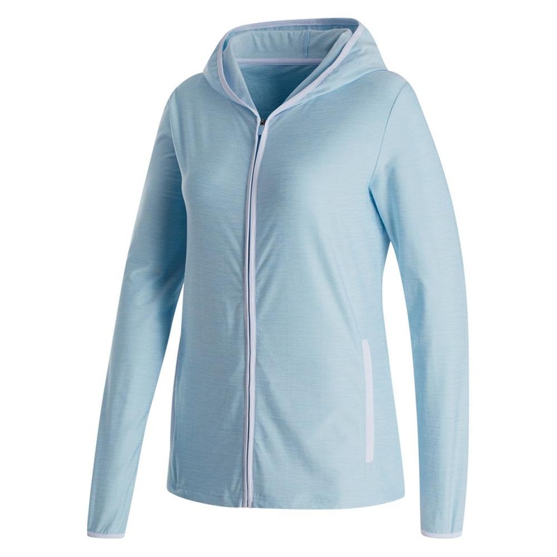 FootJoy Full-Zip Spacedye Hoodie Golf Jacket Blue – FA23 Women