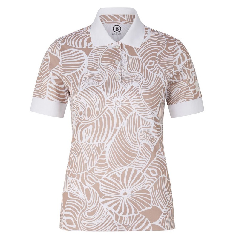 Bogner Deloris Golf Polo Beige/White – SS24 Women