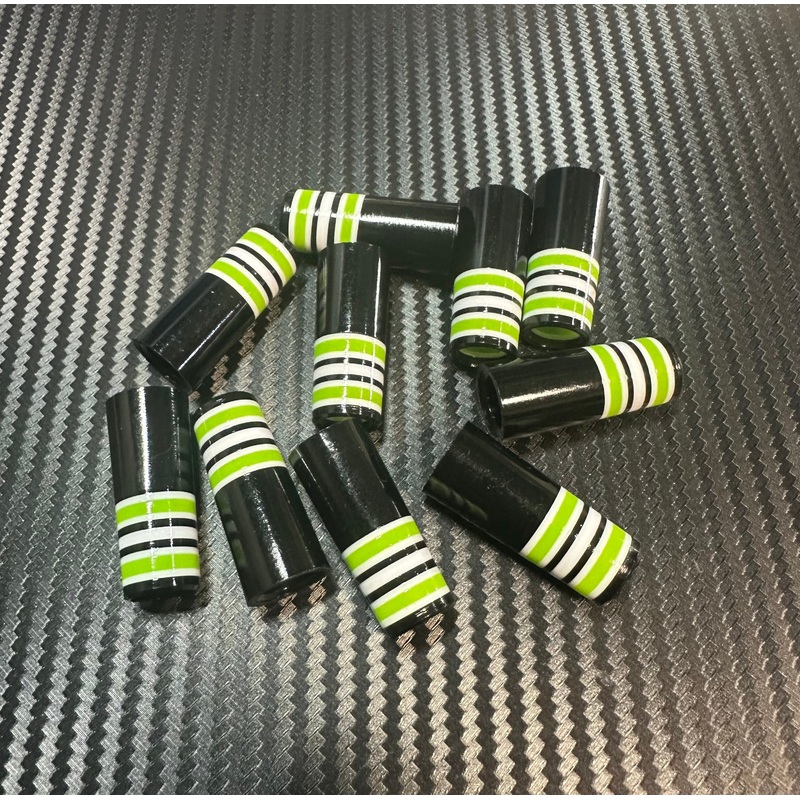 Custom Iron Ferrules 10 Pack – Black/Green/White