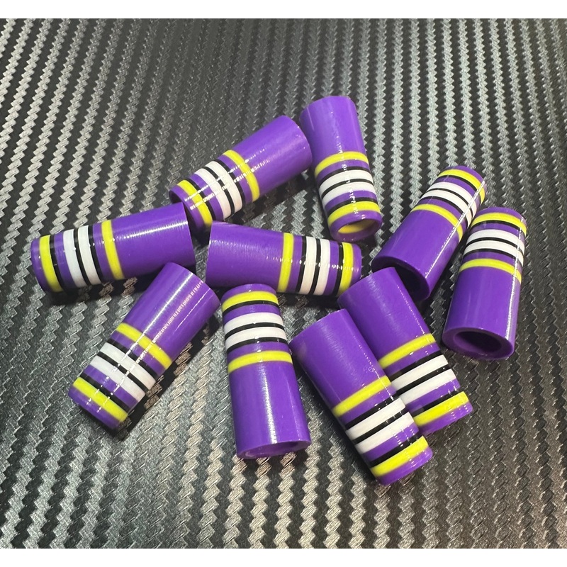 Custom Iron Ferrules 10 Pack – Purple/Yellow/White/Black